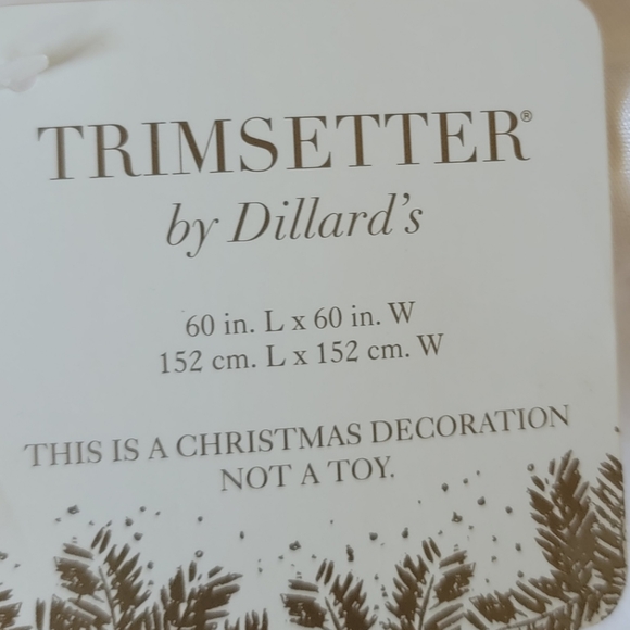 Trimsetter Christmas Tree Skirt for Dillard's. 60" Round Hand Beaded New - Picture 3 of 10